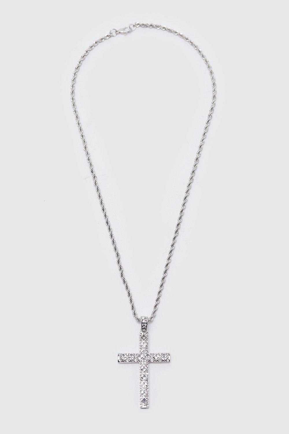 Leo | Kette mit Kreuz-Anhänger und Strass