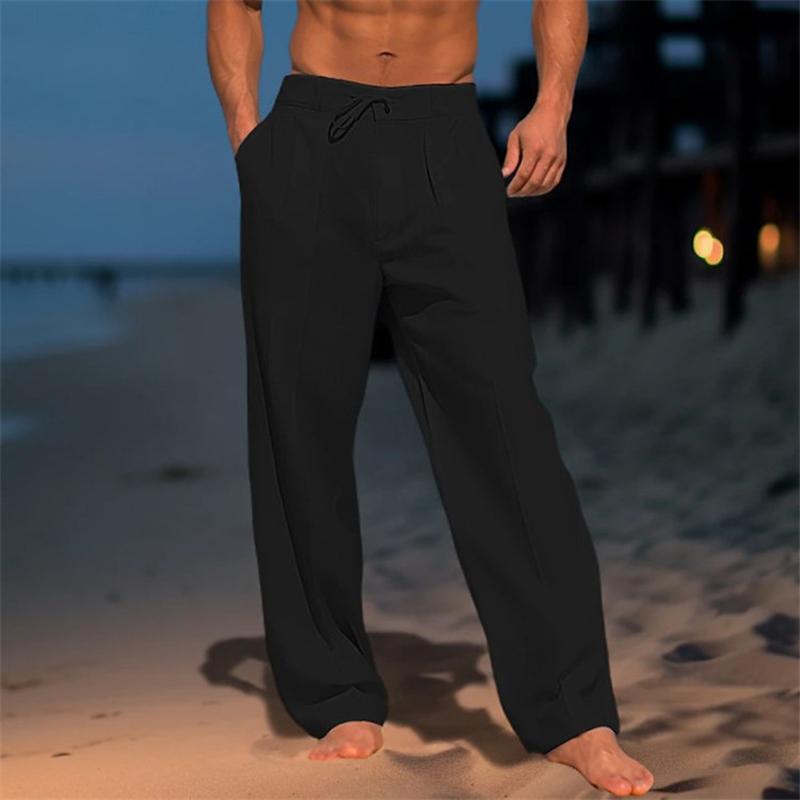 Emil | Unifarbene Leinenhose